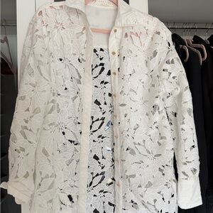 Missguided White Lace Blouse